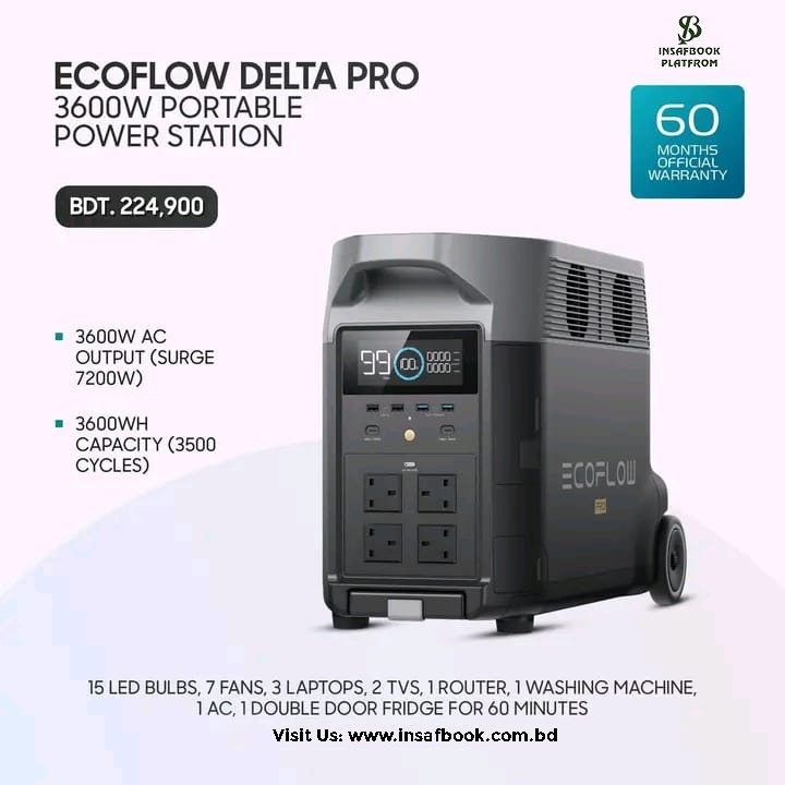 Ecoflow Delta Pro- 3600w Portable Power Station