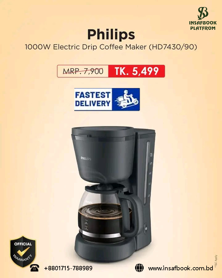 Electric Drip Coffee Maker (Hd7430/90)