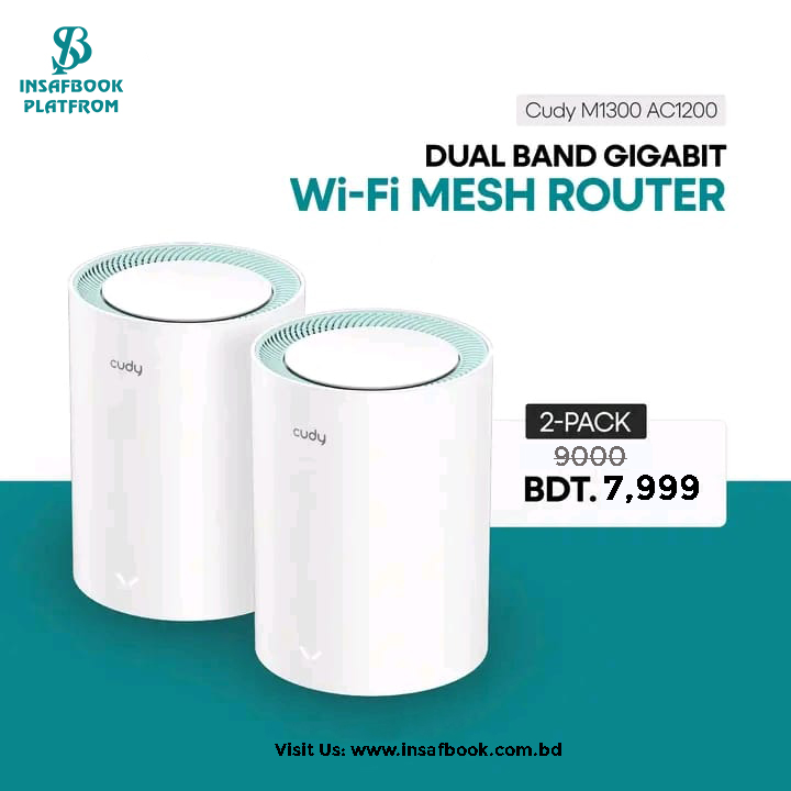 Dual Band Gigabit WI-FI Mesh Router (cudy M1300 AC1200)